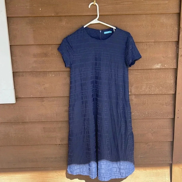 J. McLaughlin navy blue sweatwicking dress with pockets size XS - Picture 1 of 5